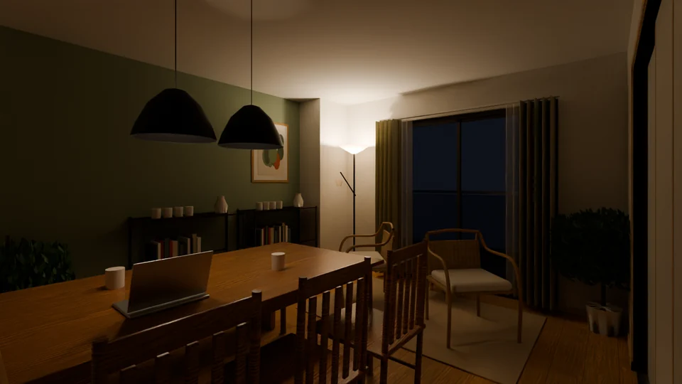 インテリア提案 CAFE TABLE(夜)